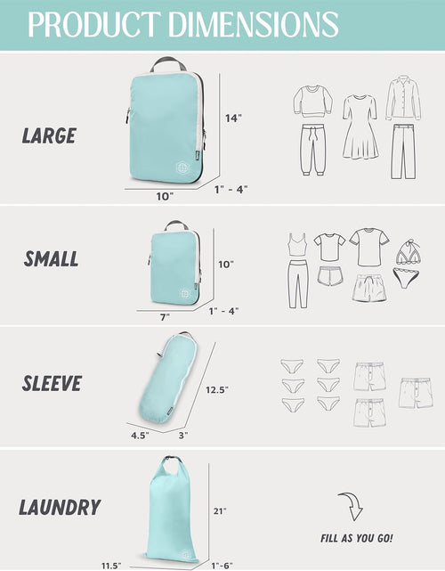 Load image into Gallery viewer, Compression Packing Cubes Set for Travel - Lightweight, Durable Clothes Organizer for Carry-On Luggage and Suitcases by
