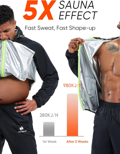Load image into Gallery viewer, Sauna Suit Men anti Rip Boxing Sweat Suits Exercise Workout Jacket
