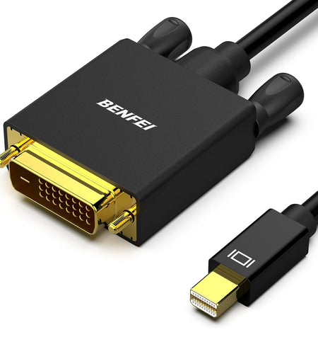 Mini Displayport to DVI Cable, Mini DP to DVI 1.83M Cable Male to Male Gold-Plated Cord for Macbook, Imac(Lg51) Surface Pro and Laptop