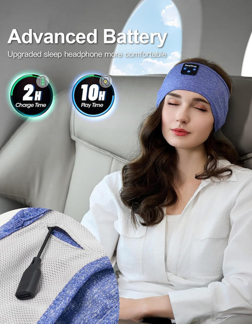 Load image into Gallery viewer, Sleep Headphones Wireless, Bluetooth Sports Headband Headphones with Ultra-Thin HD Stereo Speakers Perfect for Sleeping,Workout,Jogging,Yoga,Insomnia, Air Travel, Meditation (Skyblue)
