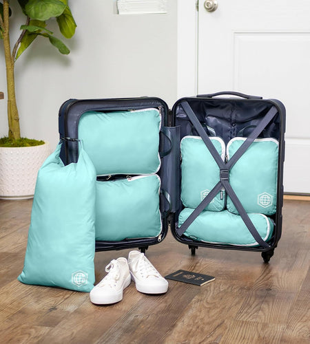 Compression Packing Cubes Set for Travel - Lightweight, Durable Clothes Organizer for Carry-On Luggage and Suitcases by
