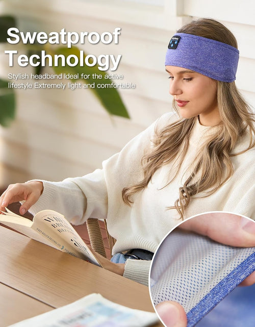 Load image into Gallery viewer, Sleep Headphones Wireless, Bluetooth Sports Headband Headphones with Ultra-Thin HD Stereo Speakers Perfect for Sleeping,Workout,Jogging,Yoga,Insomnia, Air Travel, Meditation (Skyblue)
