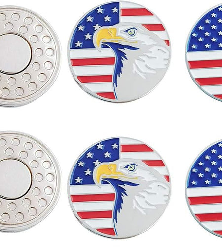 Golf Ball Markers with Hat Clips Value Sets for Men Women Golfer, Removable Attaches Easily to Golf Cap Premium Gifts