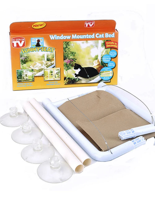 Load image into Gallery viewer, Hanging Cat Bed Pet Cat Hammock Aerial Cats Bed House Kitten Climbing Frame Sunny Window Seat Nest Bearing 20Kg Pet Winter
