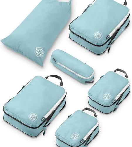 Compression Packing Cubes Set for Travel - Lightweight, Durable Clothes Organizer for Carry-On Luggage and Suitcases by