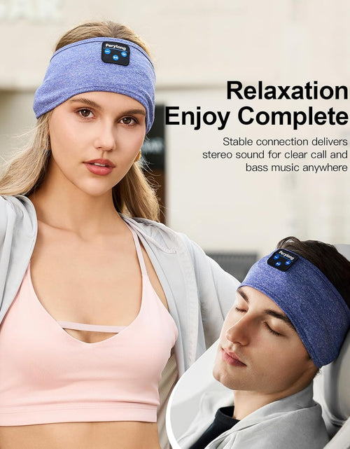 Load image into Gallery viewer, Sleep Headphones Wireless, Bluetooth Sports Headband Headphones with Ultra-Thin HD Stereo Speakers Perfect for Sleeping,Workout,Jogging,Yoga,Insomnia, Air Travel, Meditation (Skyblue)
