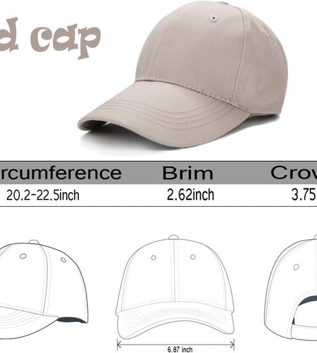 Baseball Cap for Kids-Adjustable Washed Cotton Golf Toddler Hat for Boys & Girls