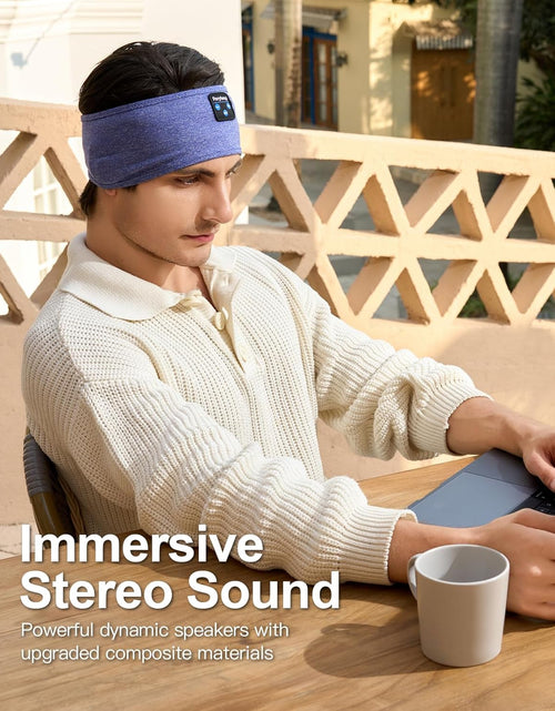 Load image into Gallery viewer, Sleep Headphones Wireless, Bluetooth Sports Headband Headphones with Ultra-Thin HD Stereo Speakers Perfect for Sleeping,Workout,Jogging,Yoga,Insomnia, Air Travel, Meditation (Skyblue)
