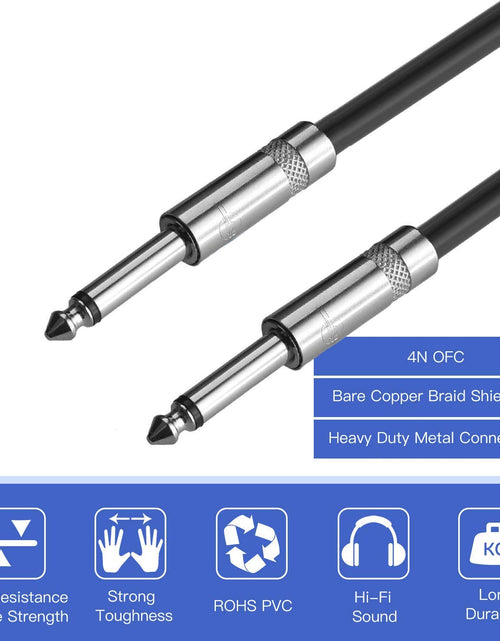 Load image into Gallery viewer, 2Pack 200 Ft 1/4" to 1/4" Speaker Cables, True 12AWG Patch Cords, 1/4 Male Inch DJ/PA Audio Speaker Cable 12 Gauge Wire.
