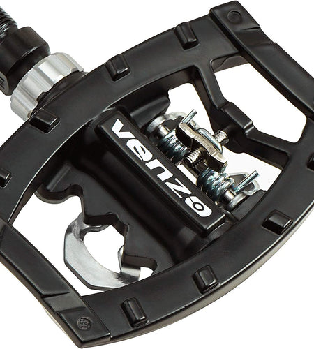 Dual Function Platform Multi-Use Compatible with Shimano SPD Mountain Bike Bicycle Sealed Clipless Pedals - Dual Platform Multi-Purpose - Great for Touring, Road, Trekking Bikes