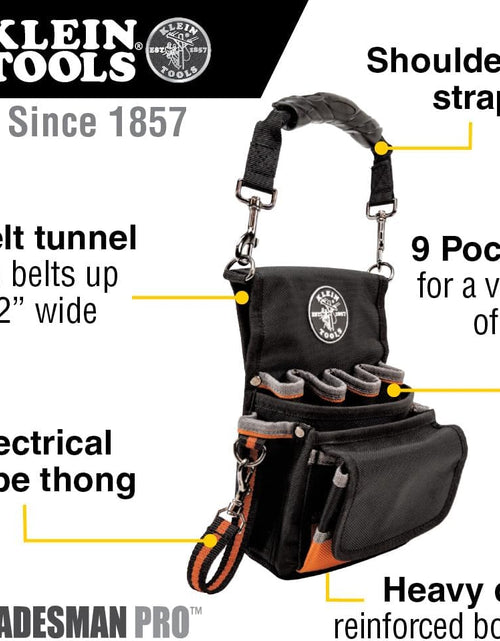 Load image into Gallery viewer, 5242 Tool Pouch, Tradesman Pro Tool Pouch with Electrical Tape Thong, Reinforced Bottom, 9 Pockets
