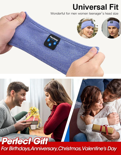 Load image into Gallery viewer, Sleep Headphones Wireless, Bluetooth Sports Headband Headphones with Ultra-Thin HD Stereo Speakers Perfect for Sleeping,Workout,Jogging,Yoga,Insomnia, Air Travel, Meditation (Skyblue)
